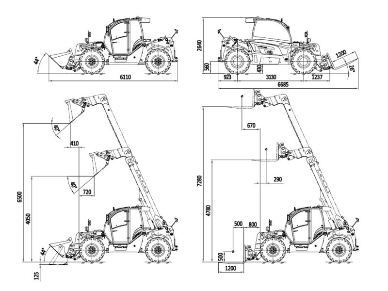 Погрузчик с телескопической стрелой AMKODOR T400-70