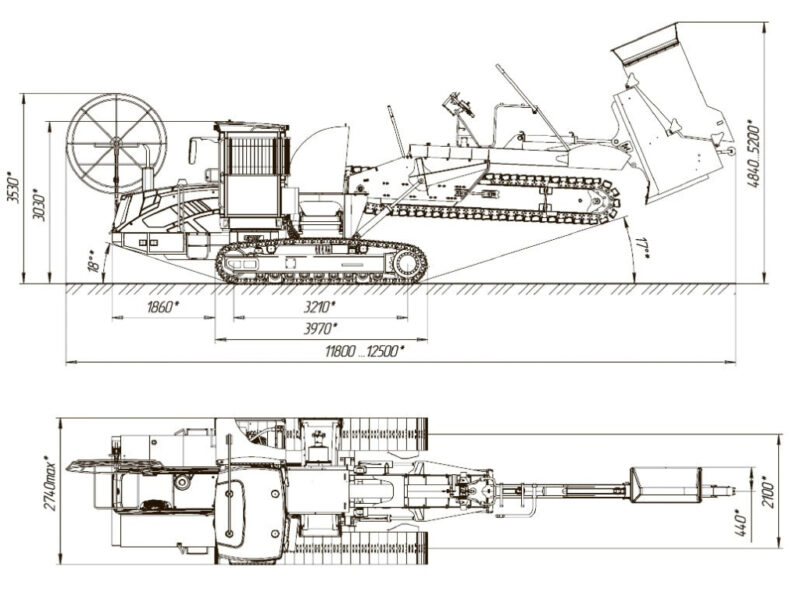 Траншеекопатель AMKODOR XT15CD1